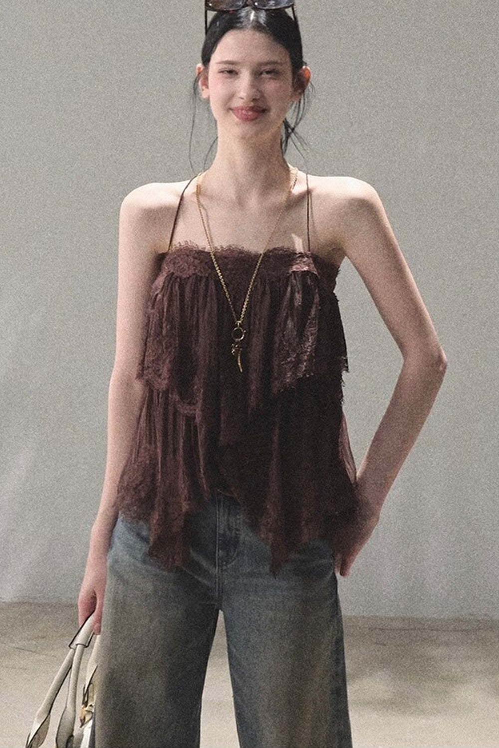 Vintage Hand-Painted Wide Leg Jeans Set