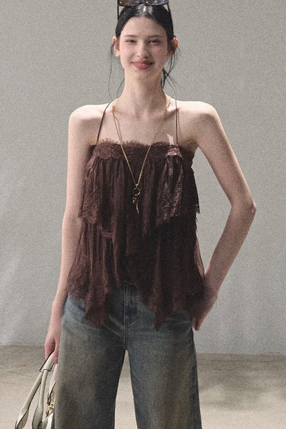 Vintage Hand-Painted Wide Leg Jeans Set