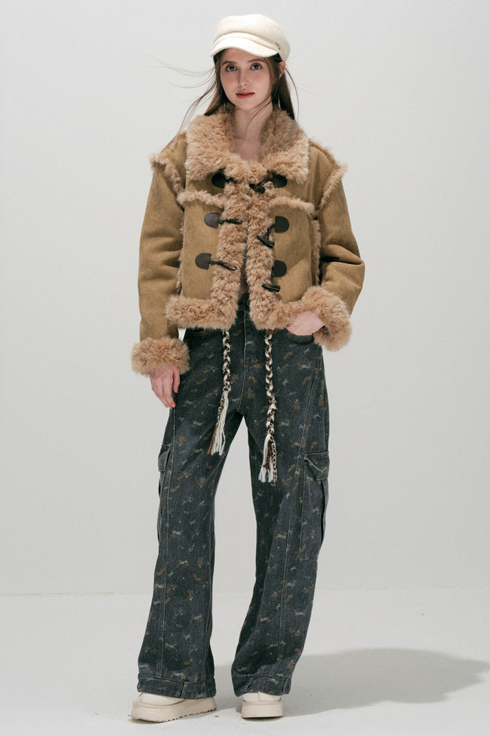 Caramel Eco-Fur Coat