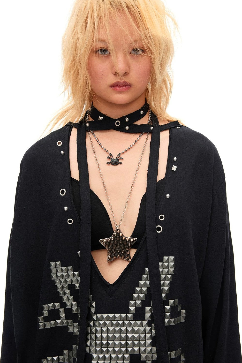 Studded Rabbit Skull Top
