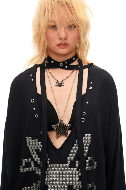 Studded Rabbit Skull Top