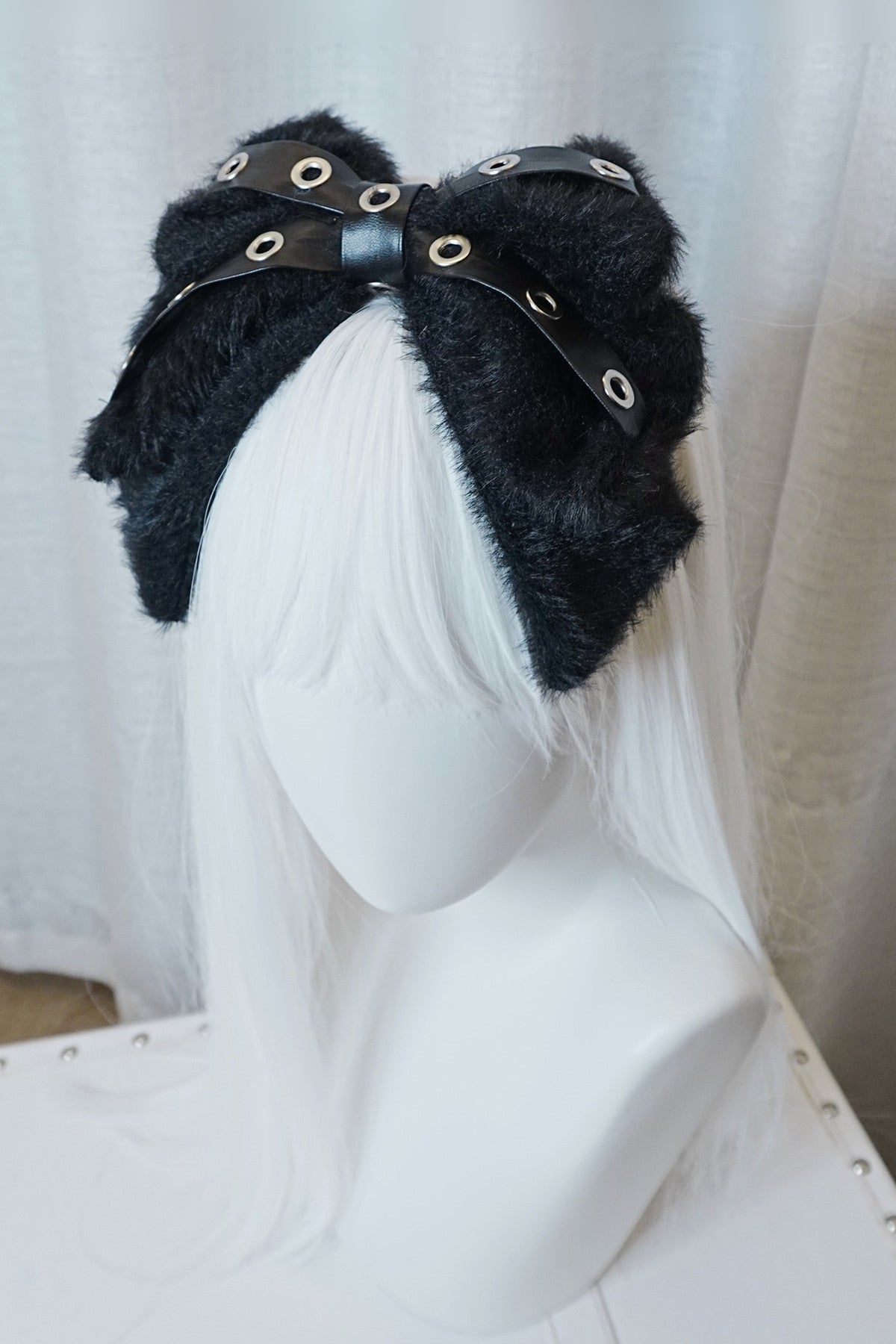 Plush Two-Tone Bow Headband