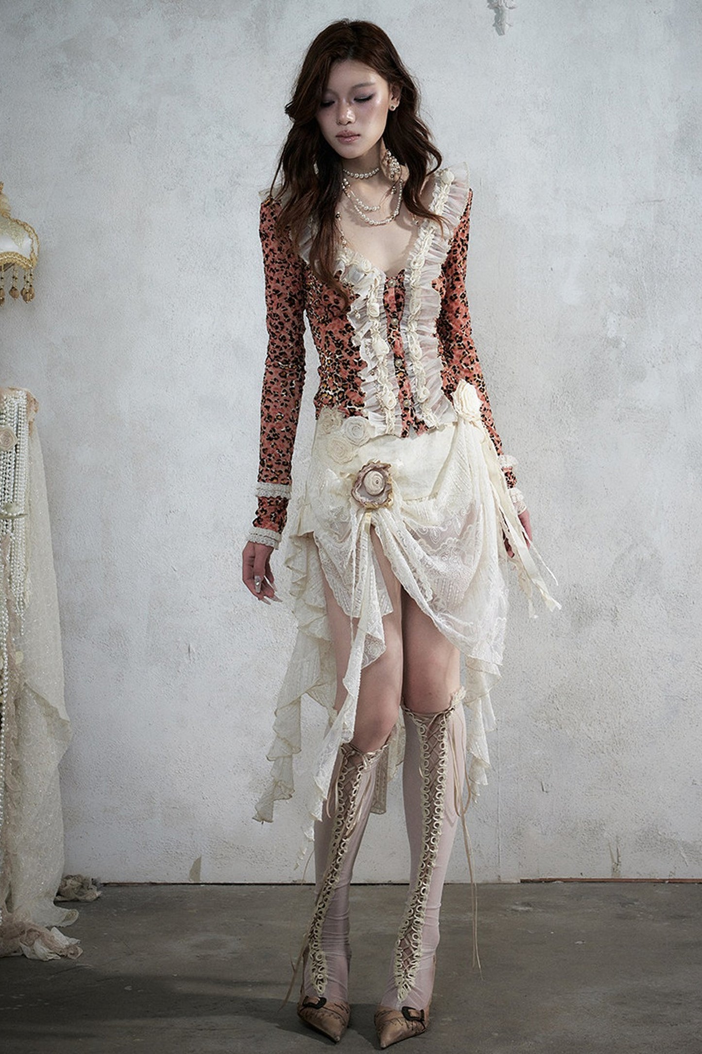 Baroque Asymmetrical Fishtail Skirt
