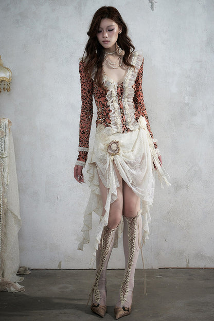 Baroque Asymmetrical Fishtail Skirt