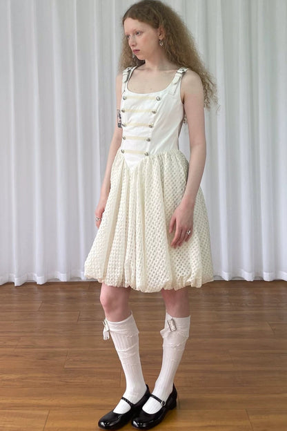 Abito con spalline sottili patchwork Napoleon
