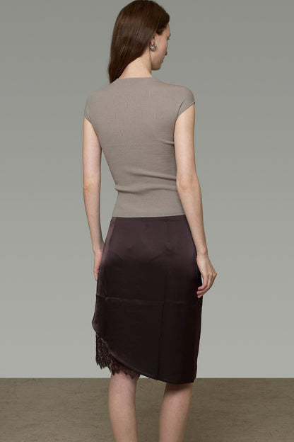 French Style Short Sleeve Knit Top