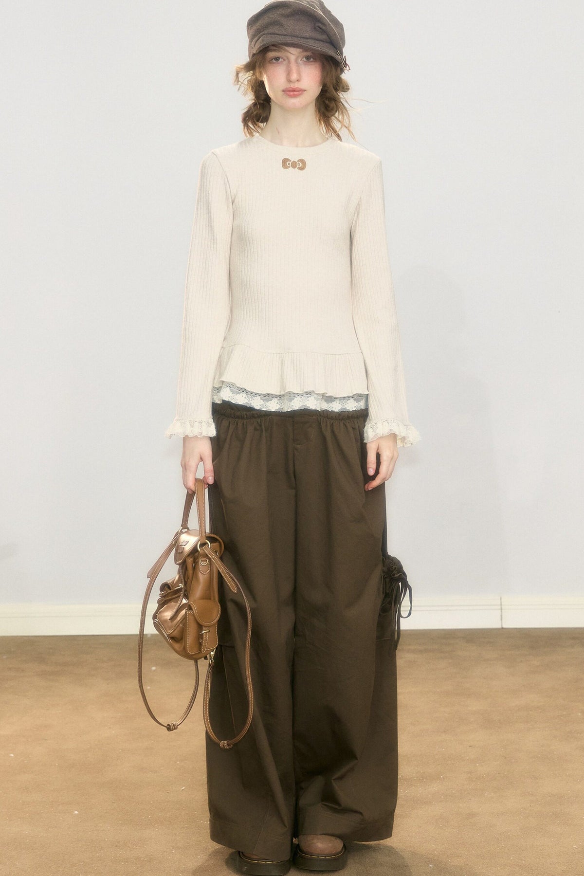 High-Waisted Pocket Workwear Wide-Leg Pants