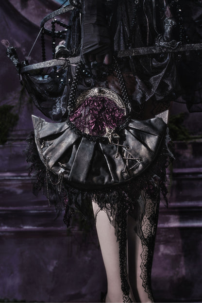 Gothic Sparkling Tassel Handheld Shoulder Handbag