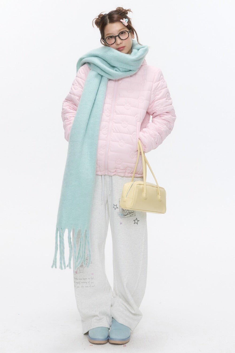 Strawberry Swirl Quilted Hooded Jacket