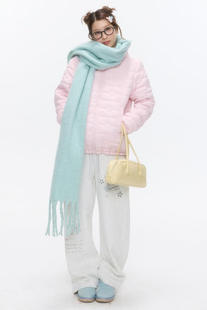 Strawberry Swirl Quilted Hooded Jacket