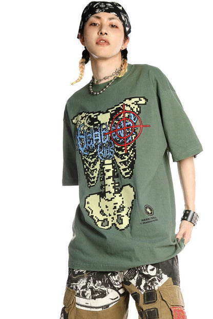 Skeleton Rock Hip-Hop Loose Blouse