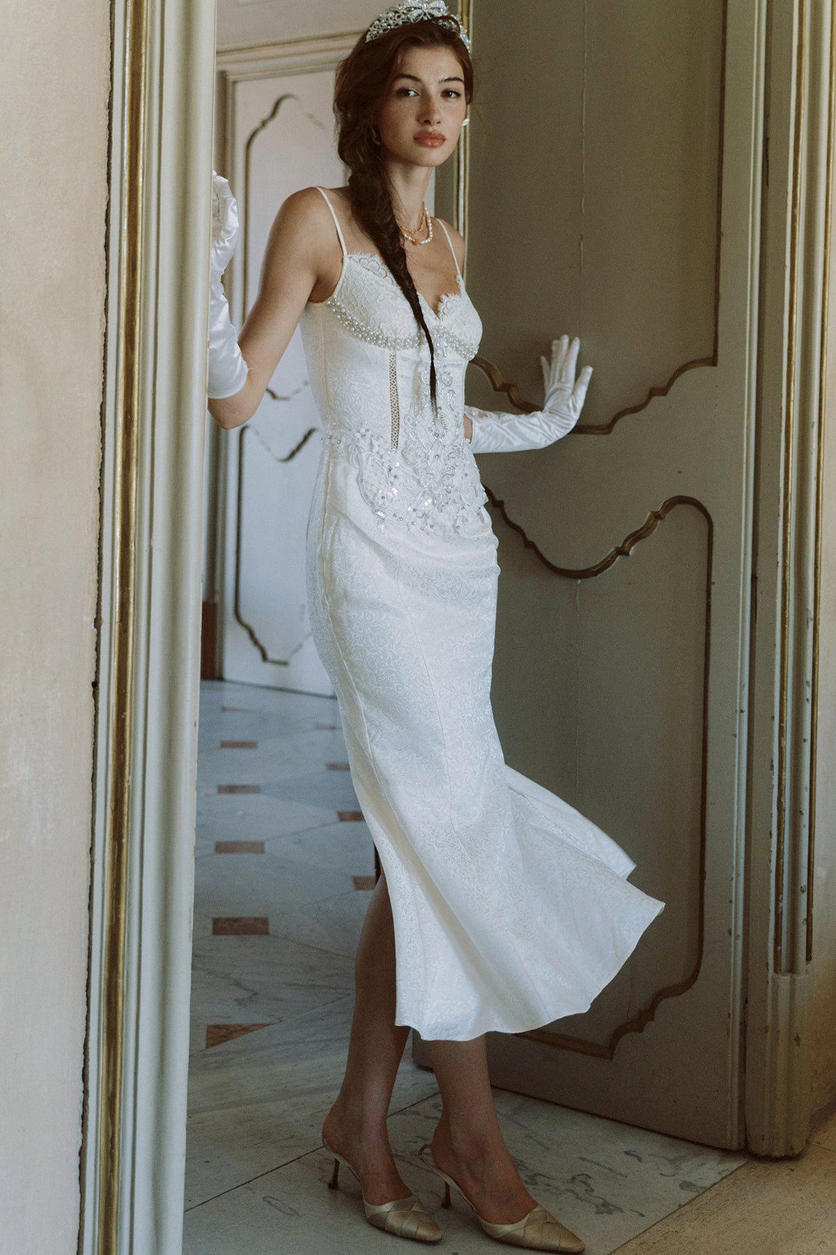 Lace Strap Mermaid Dress