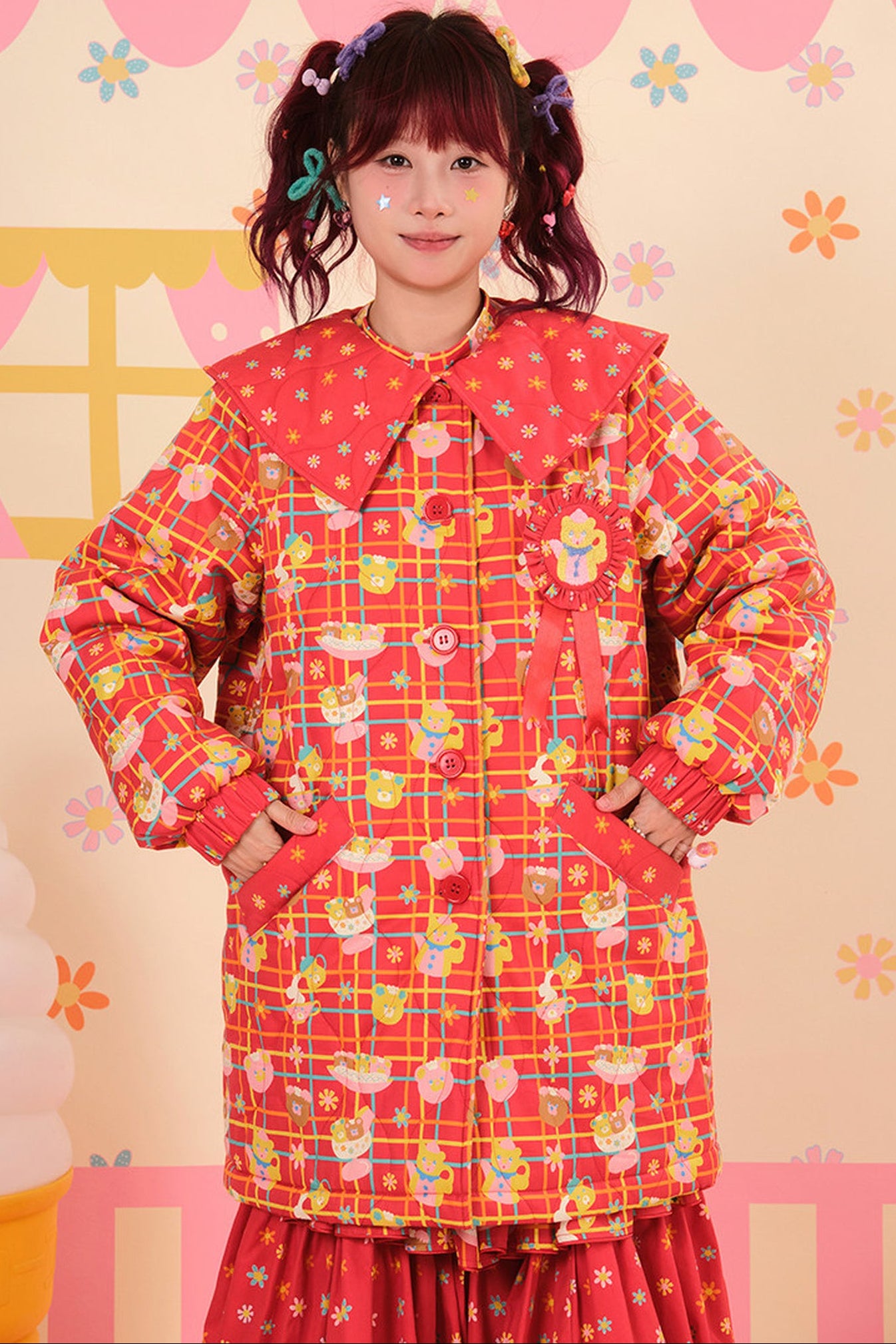 Showa Dessert Quilted Cotton Coat