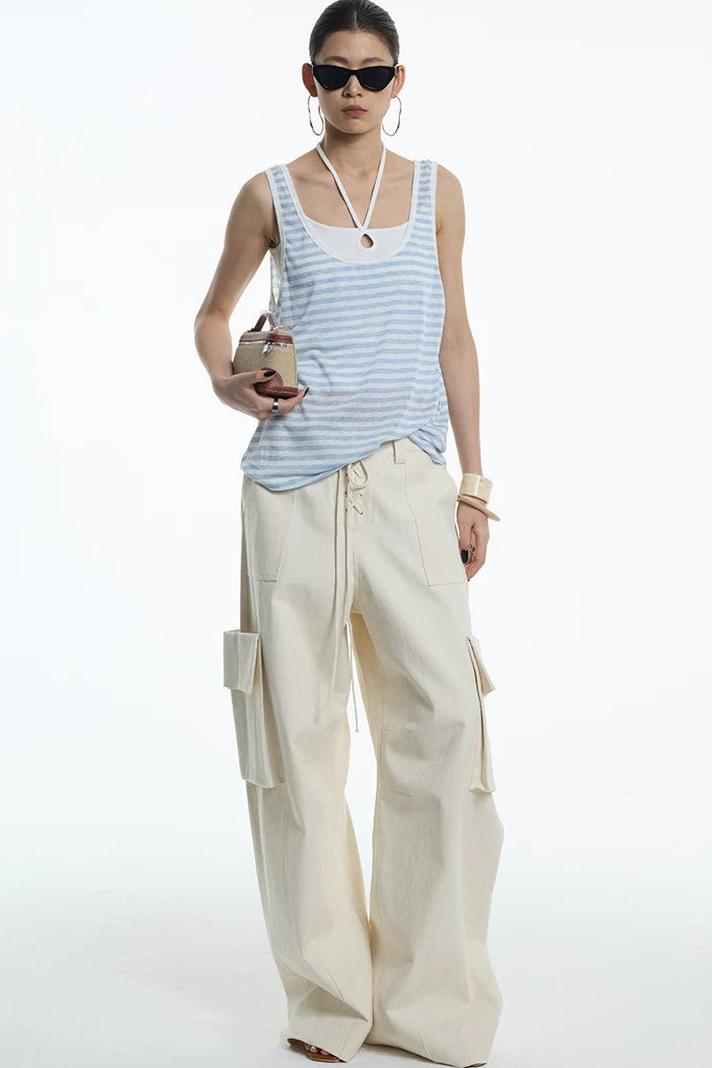 Nautical Striped Lyocell Tank Top