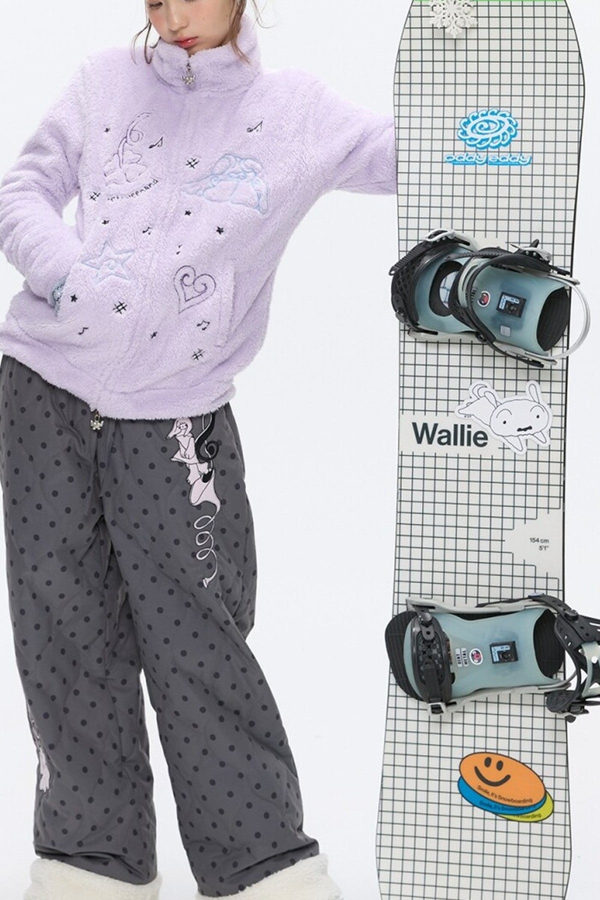 Embroidered Plush Fleece Coat