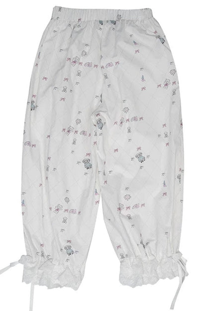 Milkyhearts pantaloni del pigiama con fiocco