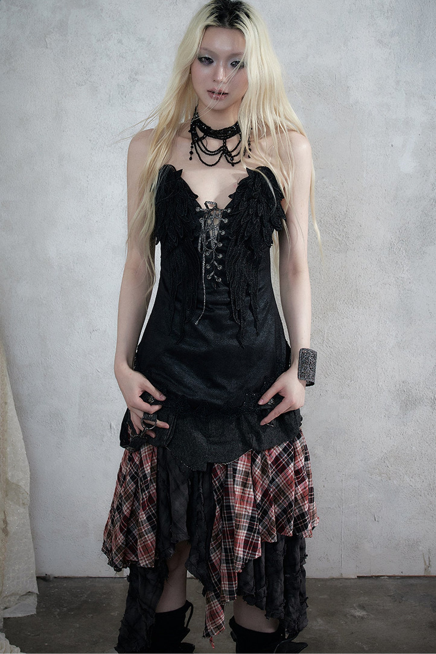 Retro Suede Embroidered Bustier Vest