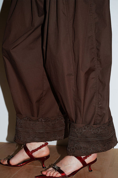 Retro Solid Color Balloon Pants