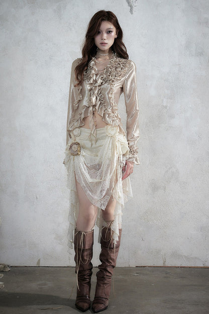 Baroque Asymmetrical Fishtail Skirt