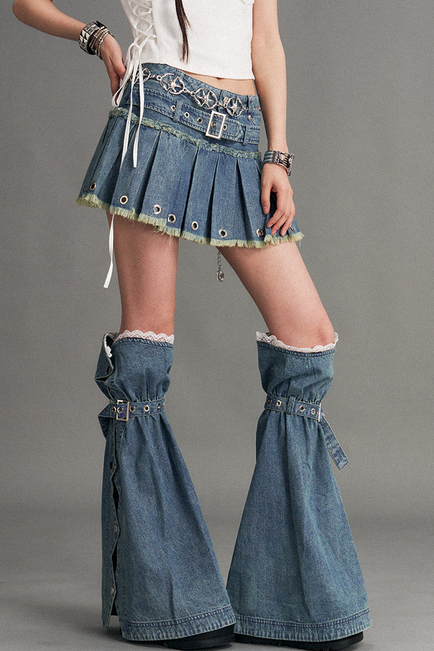 Y2K Denim Leg Warmers