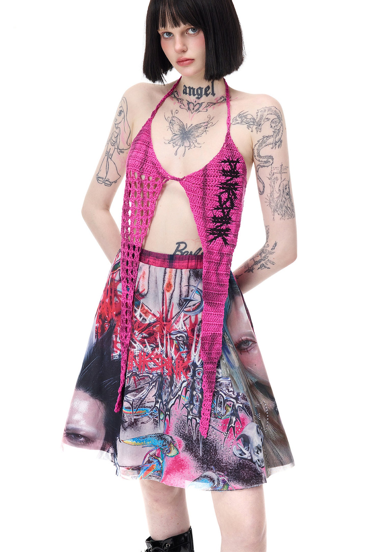 Four-Pointed Star Embroidered Top