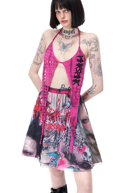 Four-Pointed Star Embroidered Top