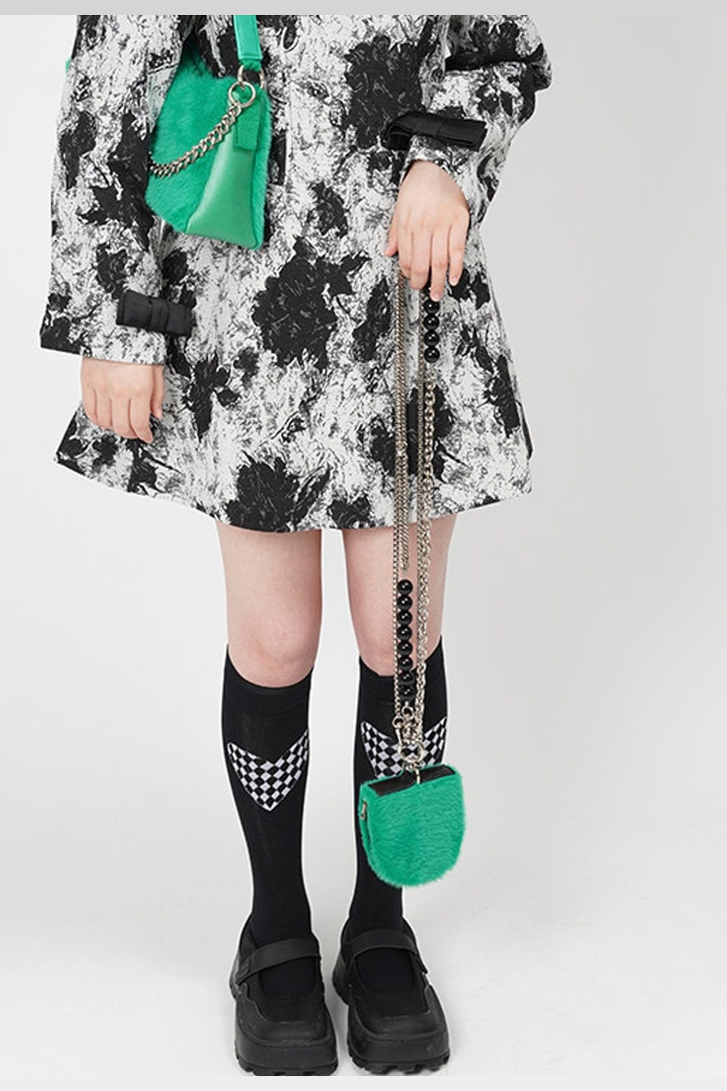 Portamonete in peluche a blocchi di colore