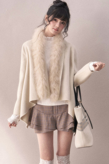 Multi-Layered Ruffled Brown Plaid Skirt