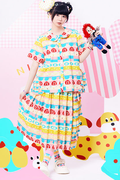 Original Printed Layered Blouse