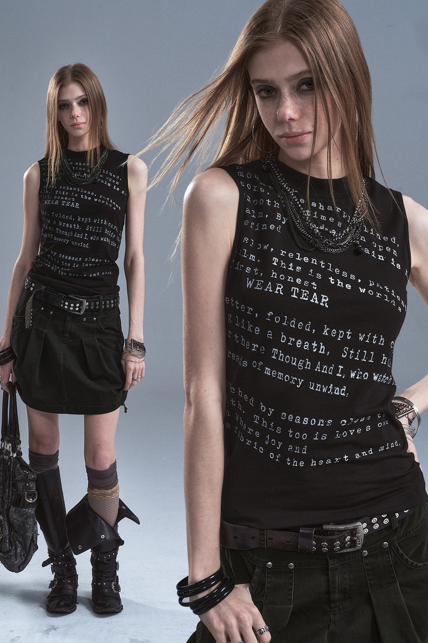 Twisted Letter Print Vest