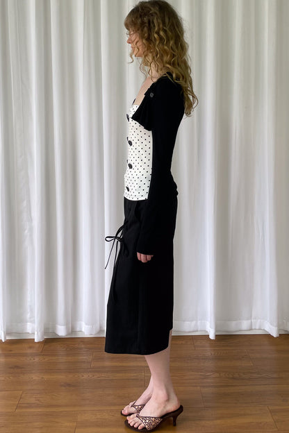 Bow Tie Wide-Leg Pants