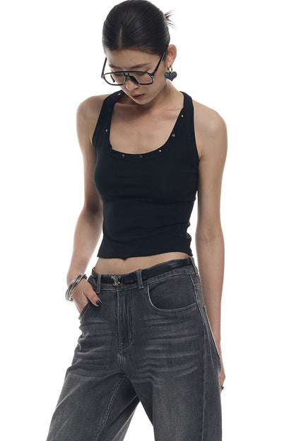U-Neck Ribbed Tank Top