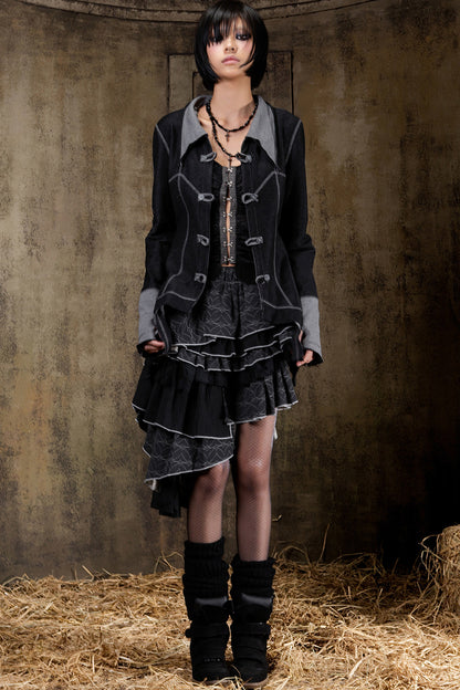 Two-Way Raw Edge Outerwear Shirt