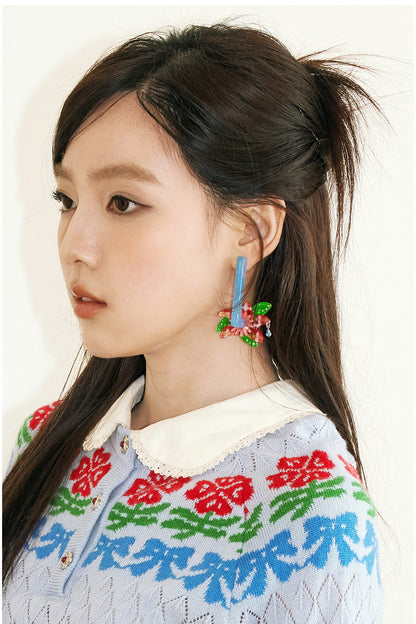 3D Acrylic Flower Earrings
