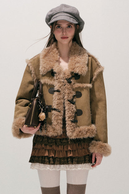 Caramel Eco-Fur Coat