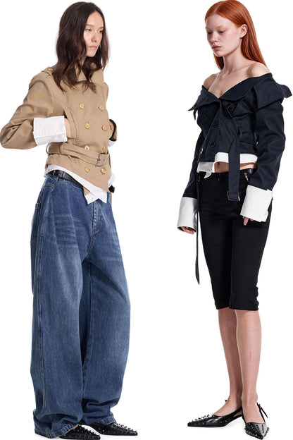 Punk Layered-Look Trench Coat