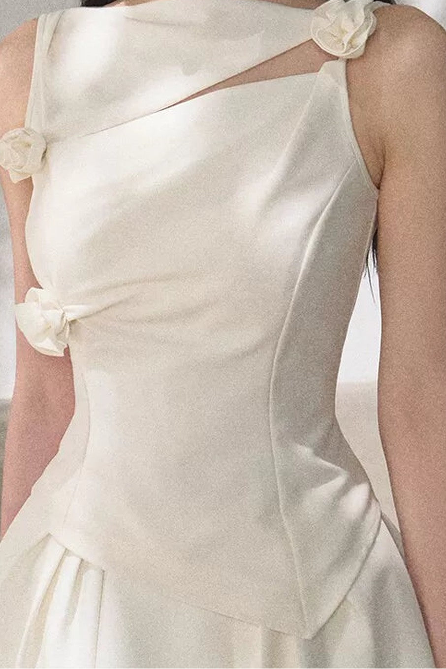One-Shoulder Lyocell Wool Camisole