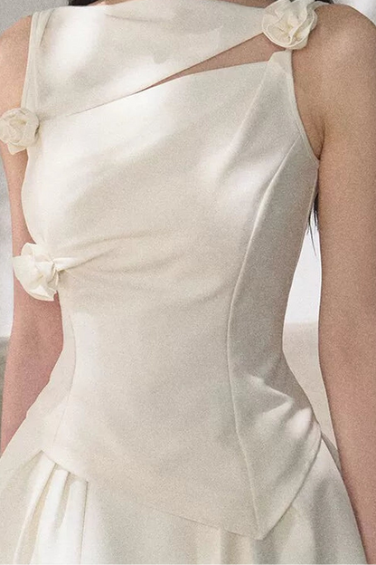 One-Shoulder Lyocell Wool Camisole