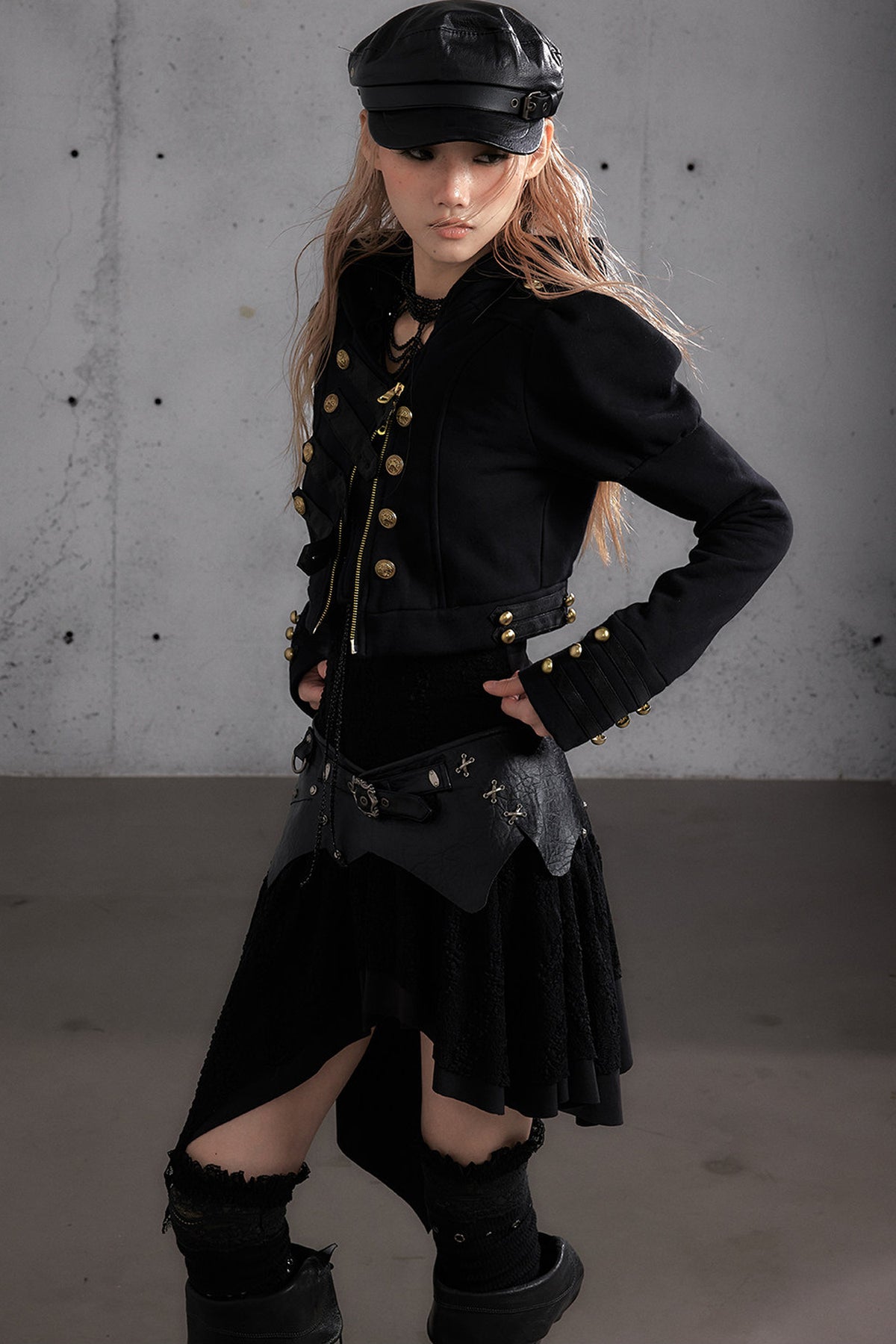 Napoleon Hooded Puff-Sleeve Sweatshirt