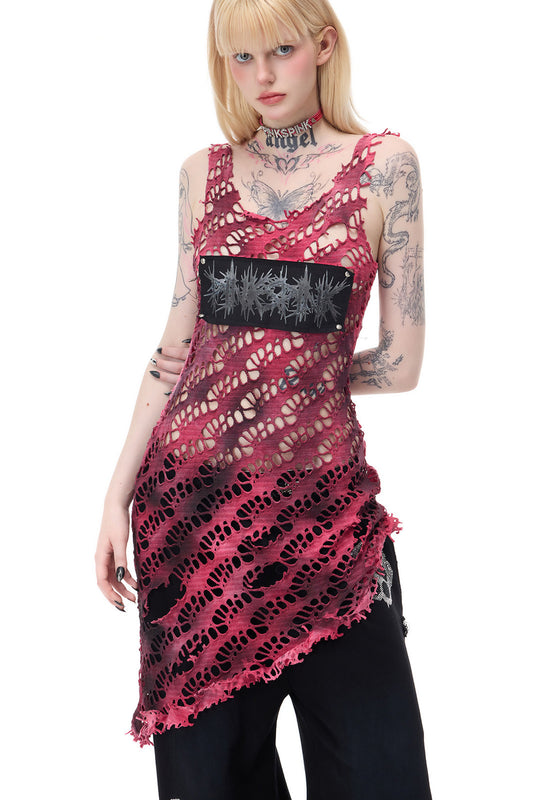 Punk Gradient Mesh Dress