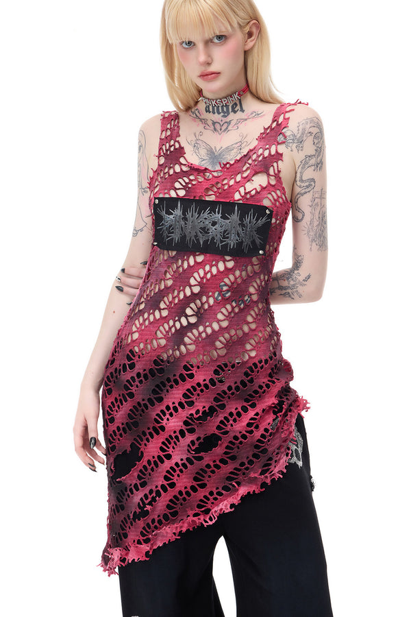 Punk Gradient Mesh Dress