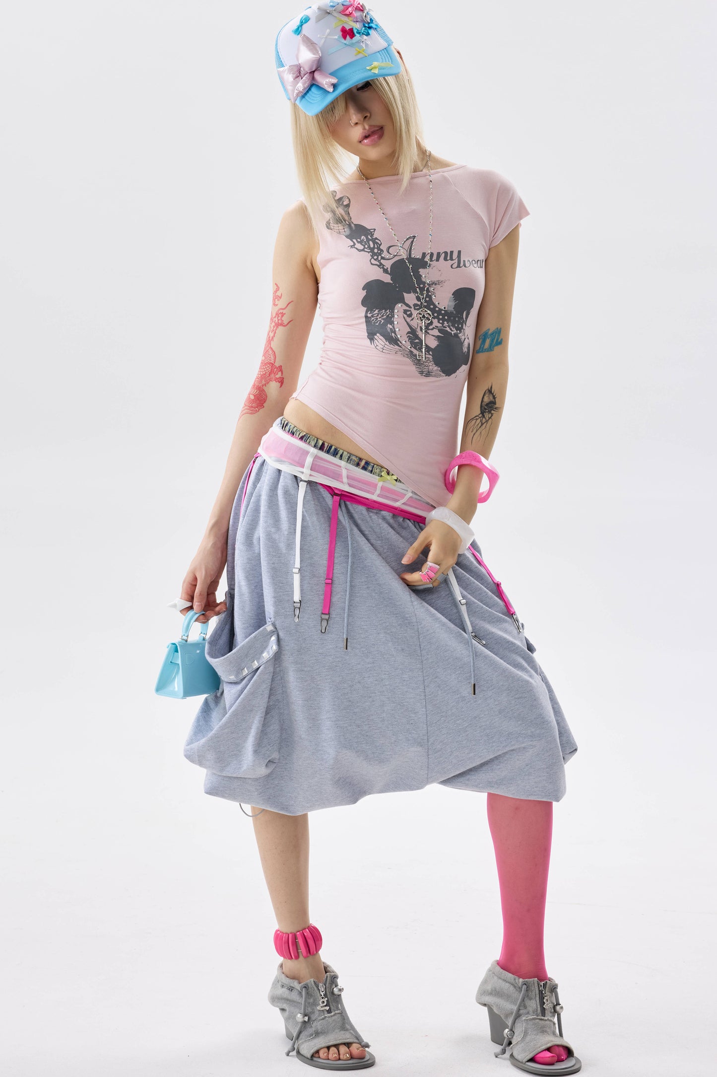 Asymmetrical Rhinestone T-Shirt