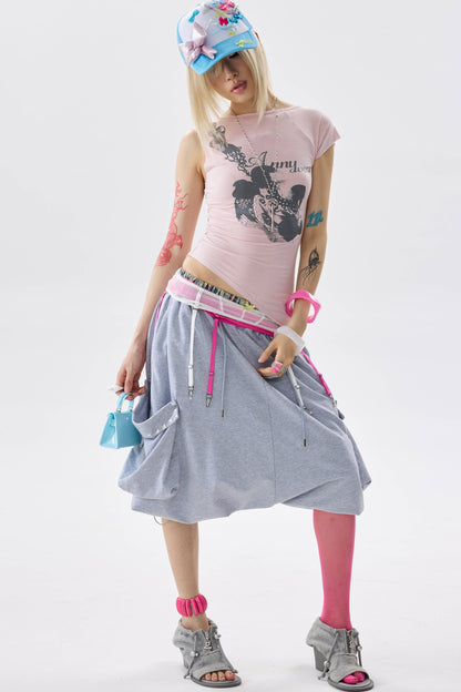 Asymmetrical Rhinestone T-Shirt