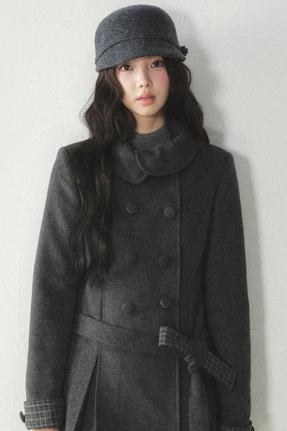 Collar Double Breasted Coat