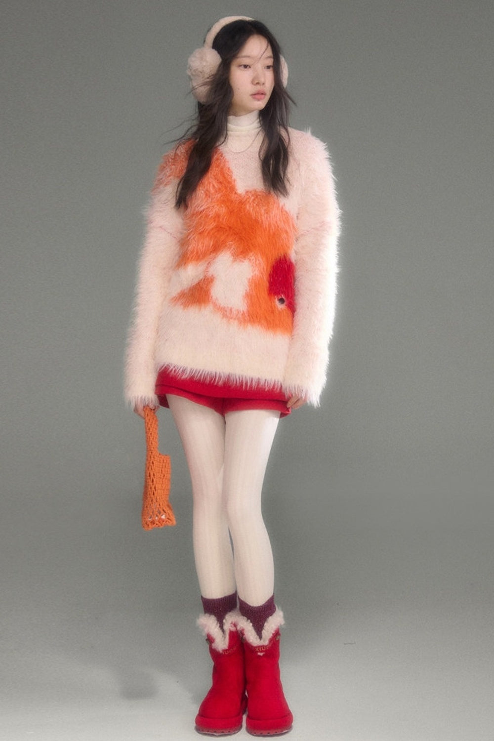 Red Berry A-Line Layered-Look Skirt