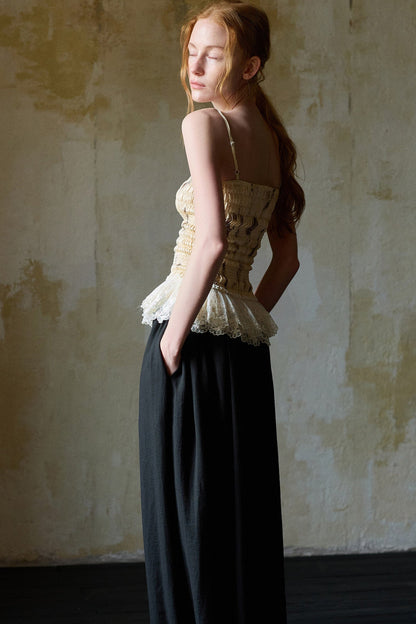 Silk Embroidered Lace Camisole