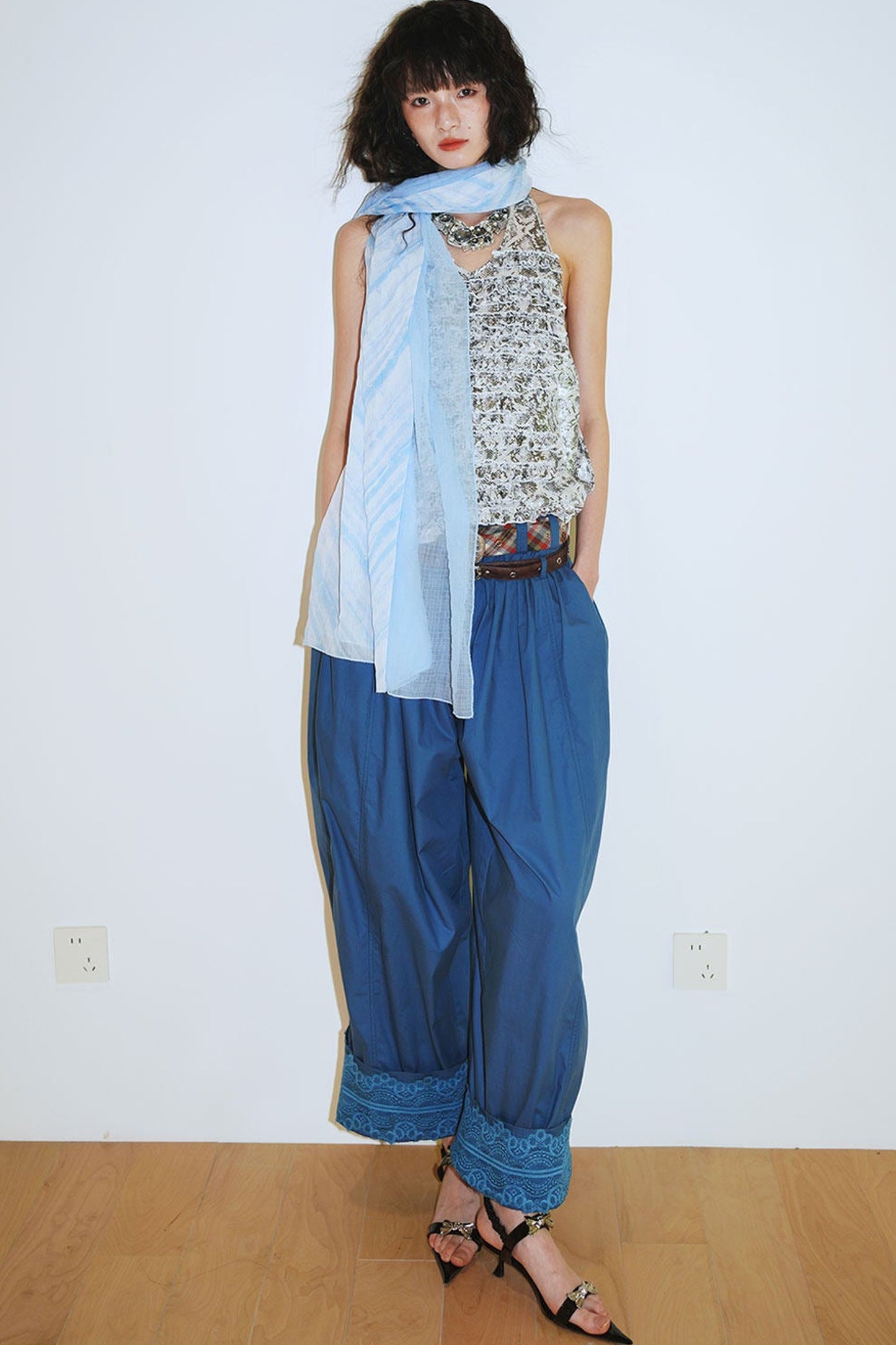 Retro Solid Color Balloon Pants