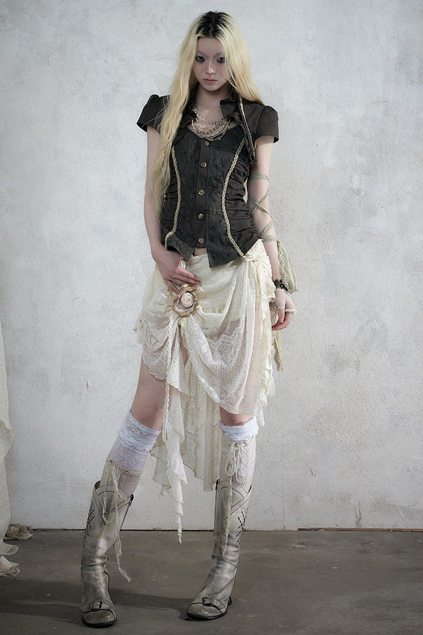 Baroque Asymmetrical Fishtail Skirt