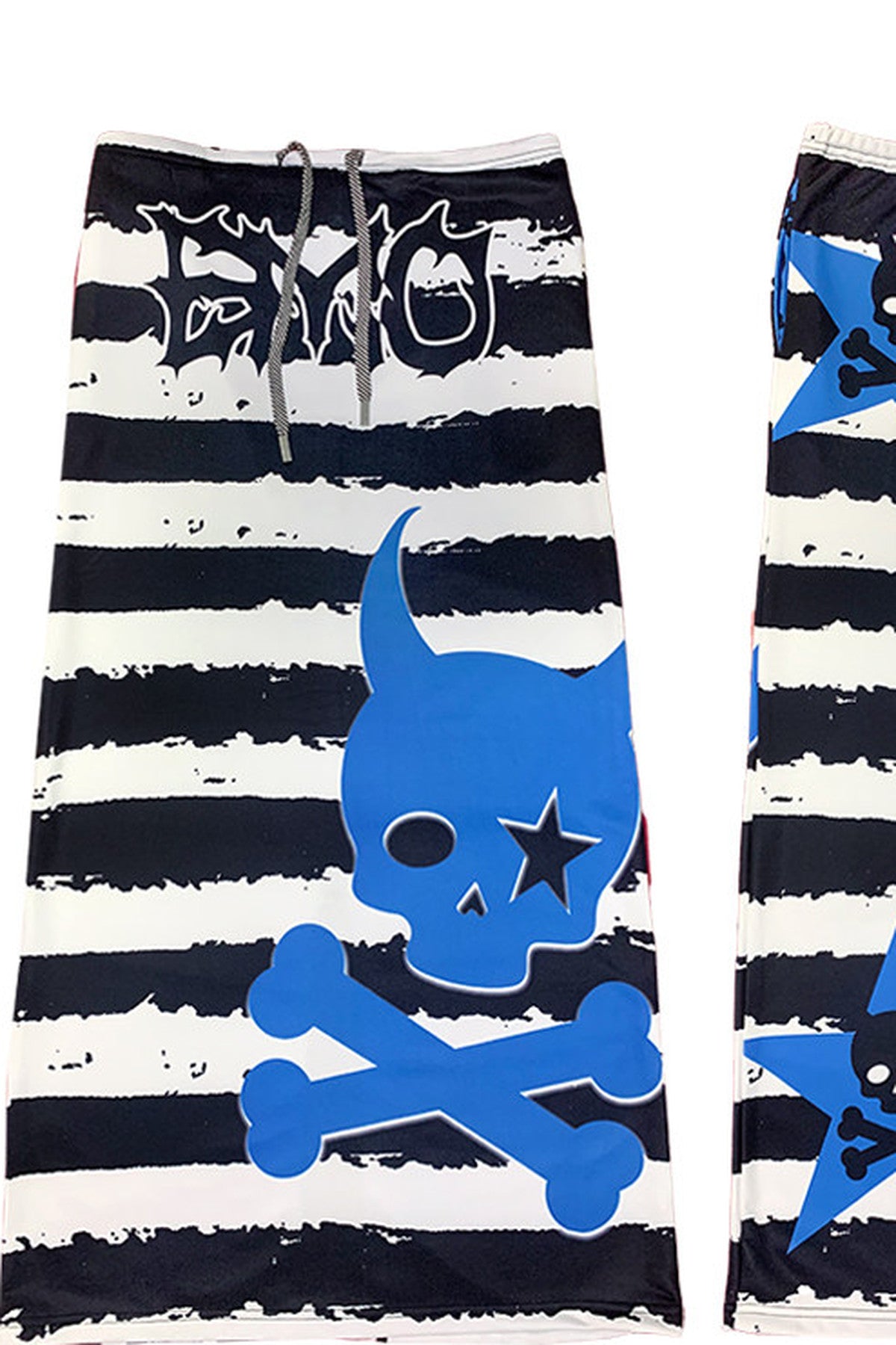 Bodenlanger Rock mit Punkrock-Print