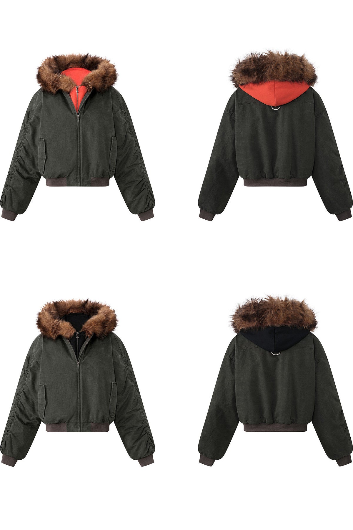 Leichte Punkjacke mit abnehmbarer Kapuze